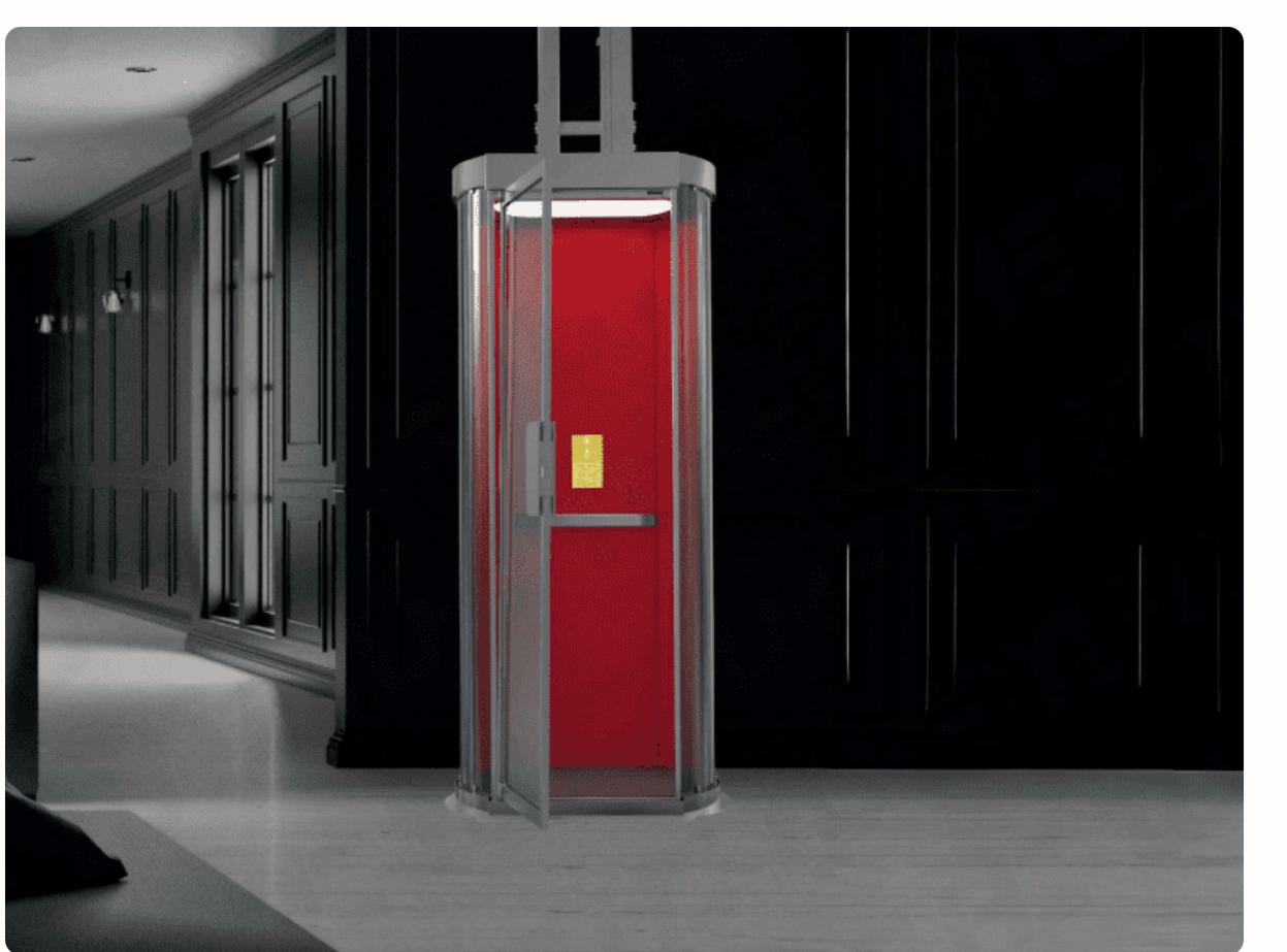 Smart Shaftless Lift with Laser Sensors